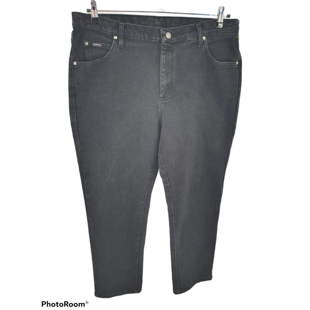 Vintage Lee Denim Riders Jeans Womens 18 P Mom Black High‎ Rise